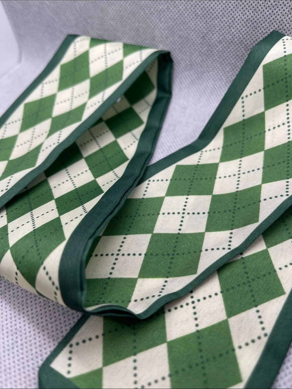 Green Argyle Scarf